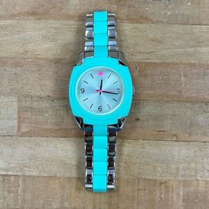 Kate Spade Live Colorfully Silver and Mint Green Watch